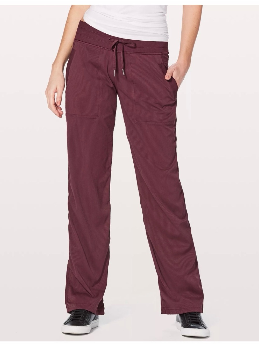 lululemon athletica burgundy studio pant